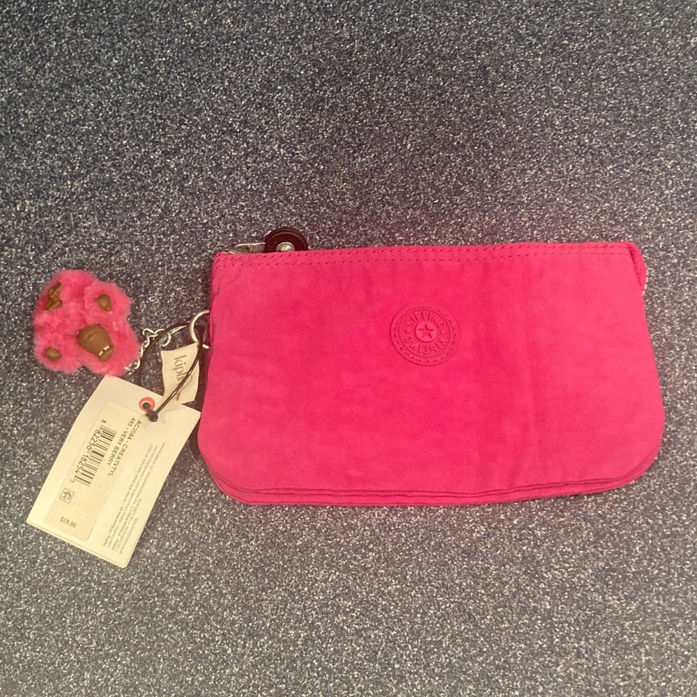 Kipling Very Berry Wristlet Clutch
